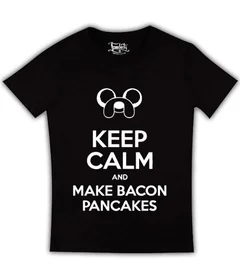 Keep Calm and Make Bacon Pancakes черной